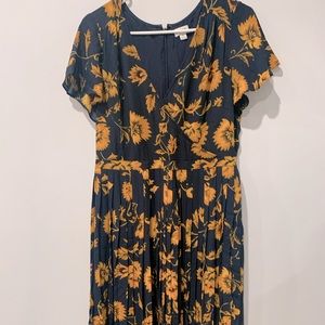 Jcrew midi navy floral dress size 8